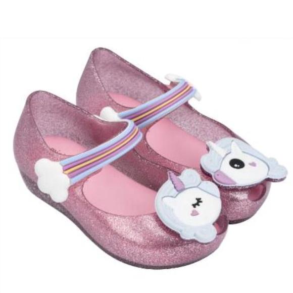 NEW MINI MELISSA kids ultragirl unicorns sandals in pink - Picture 1 of 1